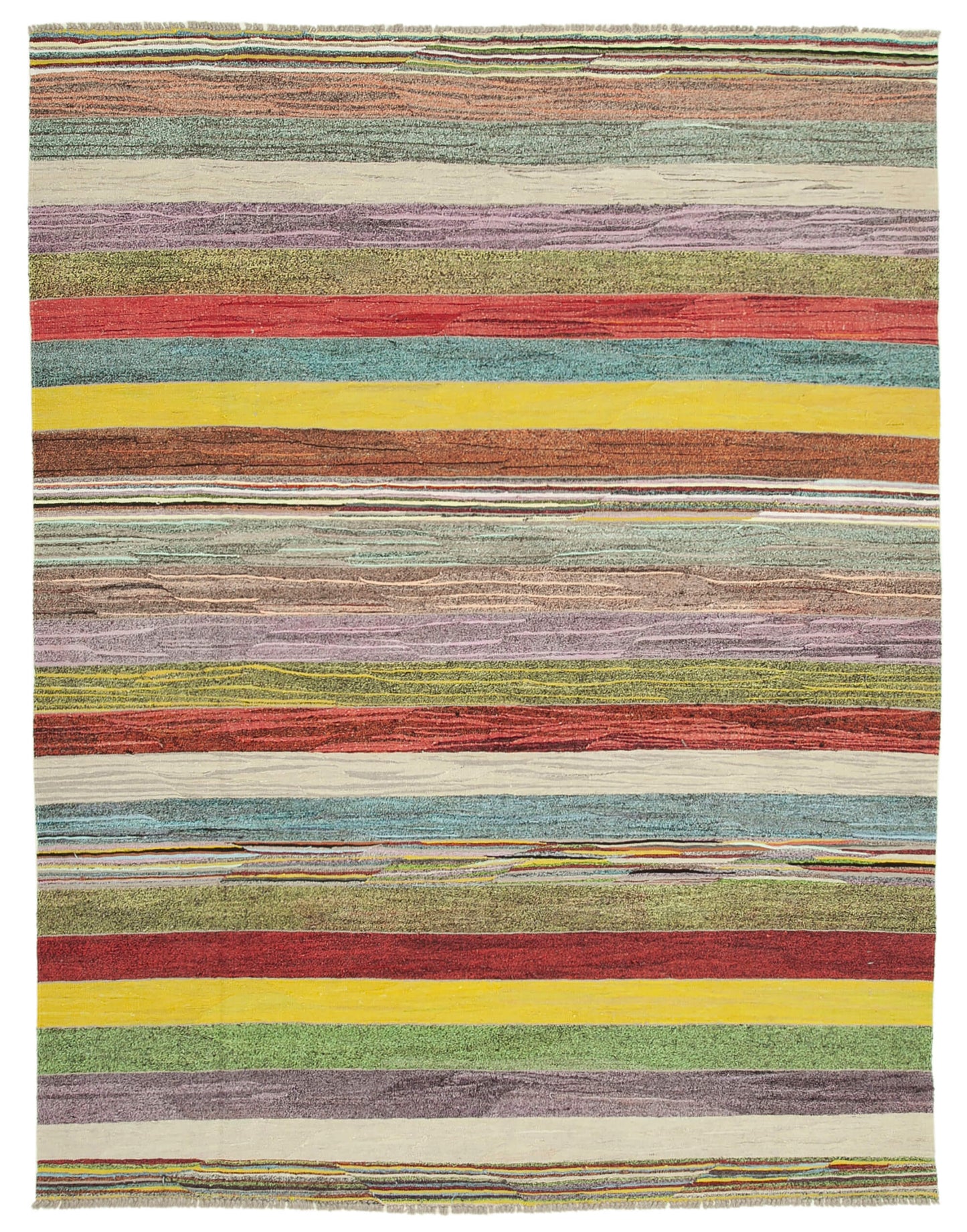 9x11 Multicolor Contemporary Area Rug - 26649