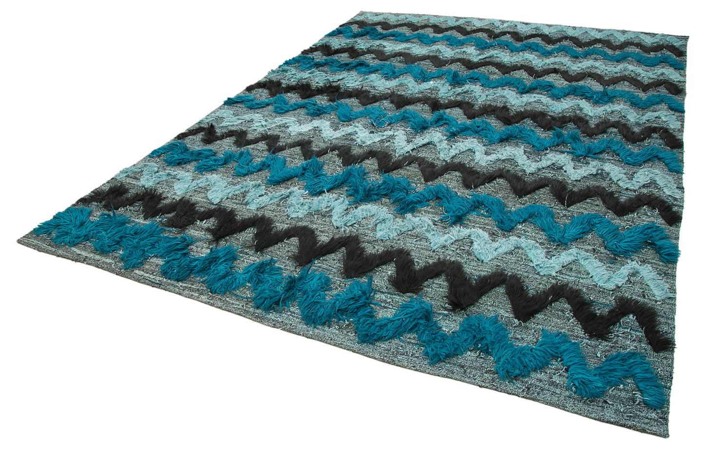 8x12 Turquoise Contemporary Area Rug - 26674