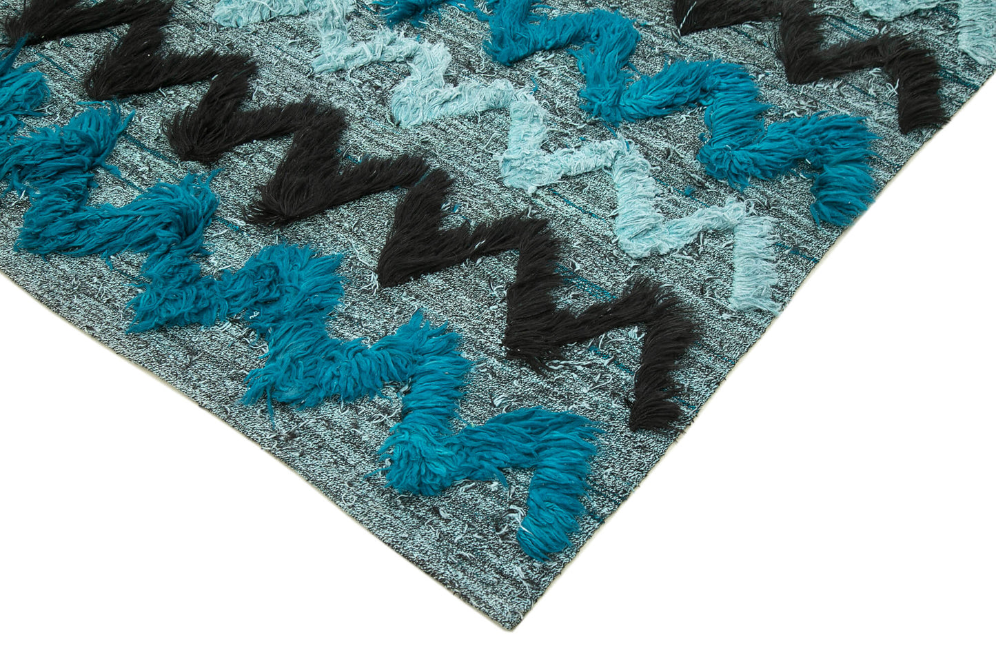 8x12 Turquoise Contemporary Area Rug - 26674