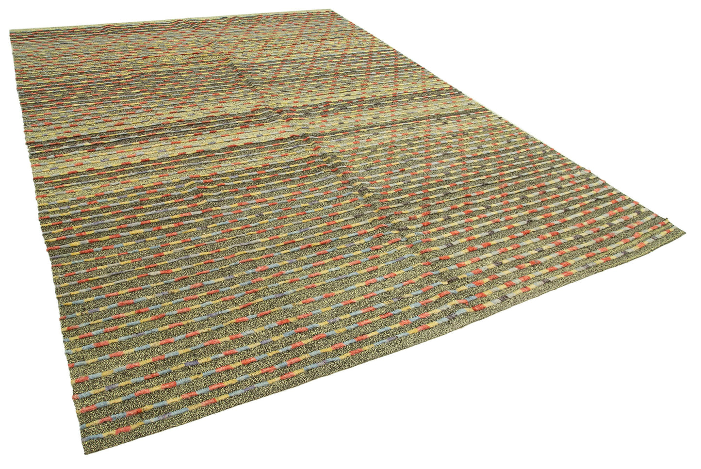 8x11 Green Modern Area Rug - 28085