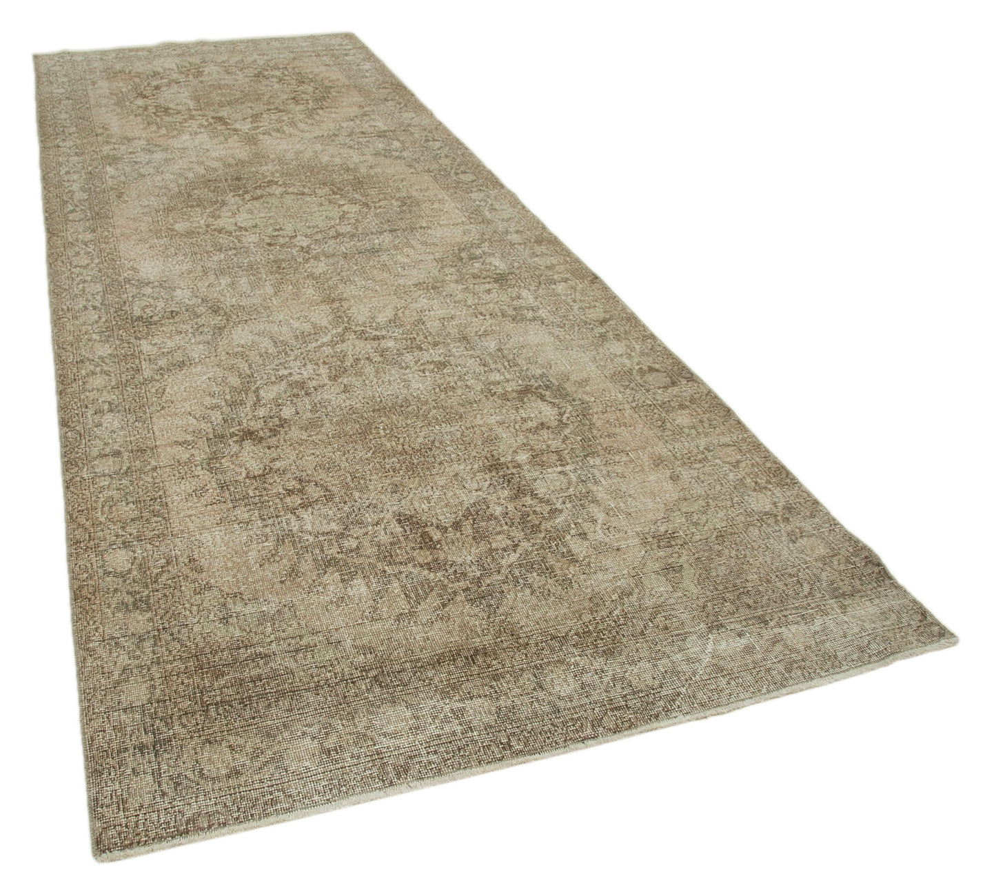 5x13 Beige Turkish Vintage Runner Rug - 28700
