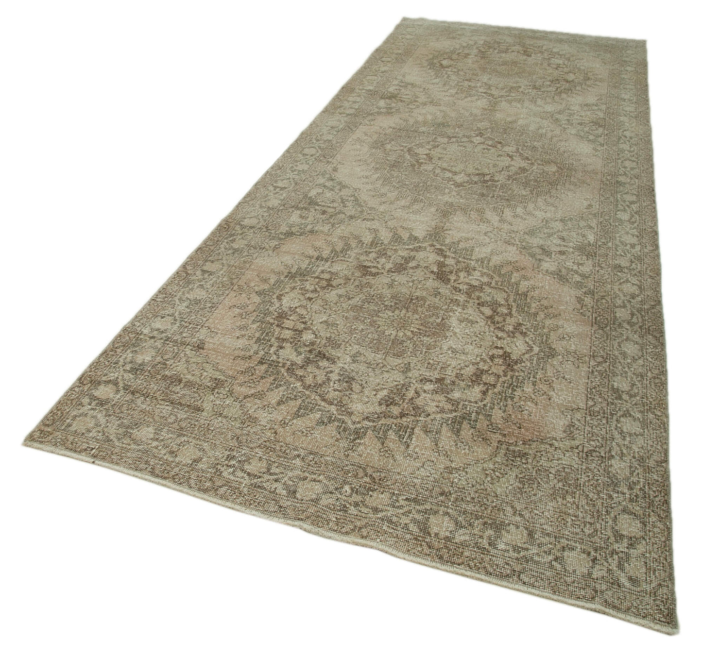 5x13 Beige Turkish Vintage Runner Rug - 28700