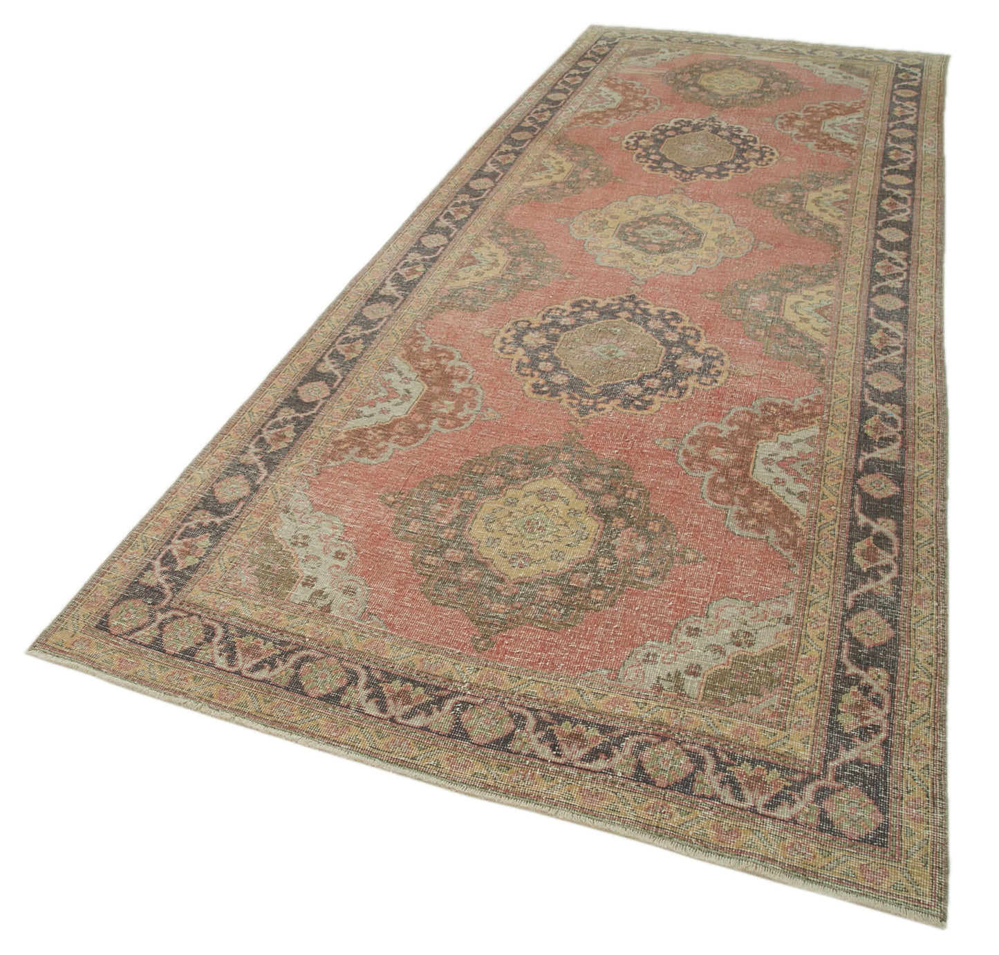 5x12 Beige Turkish Vintage Runner Rug - 28702