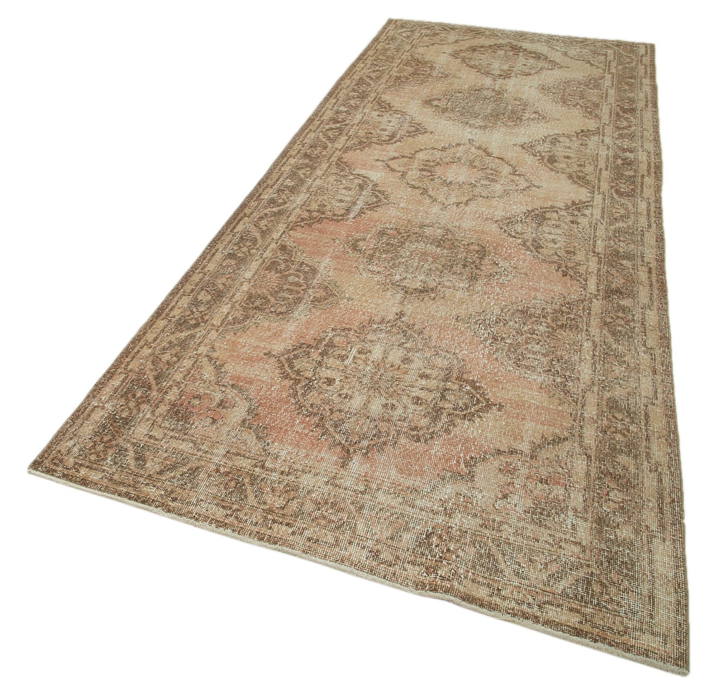 5x12 Beige Turkish Vintage Runner Rug - 28708