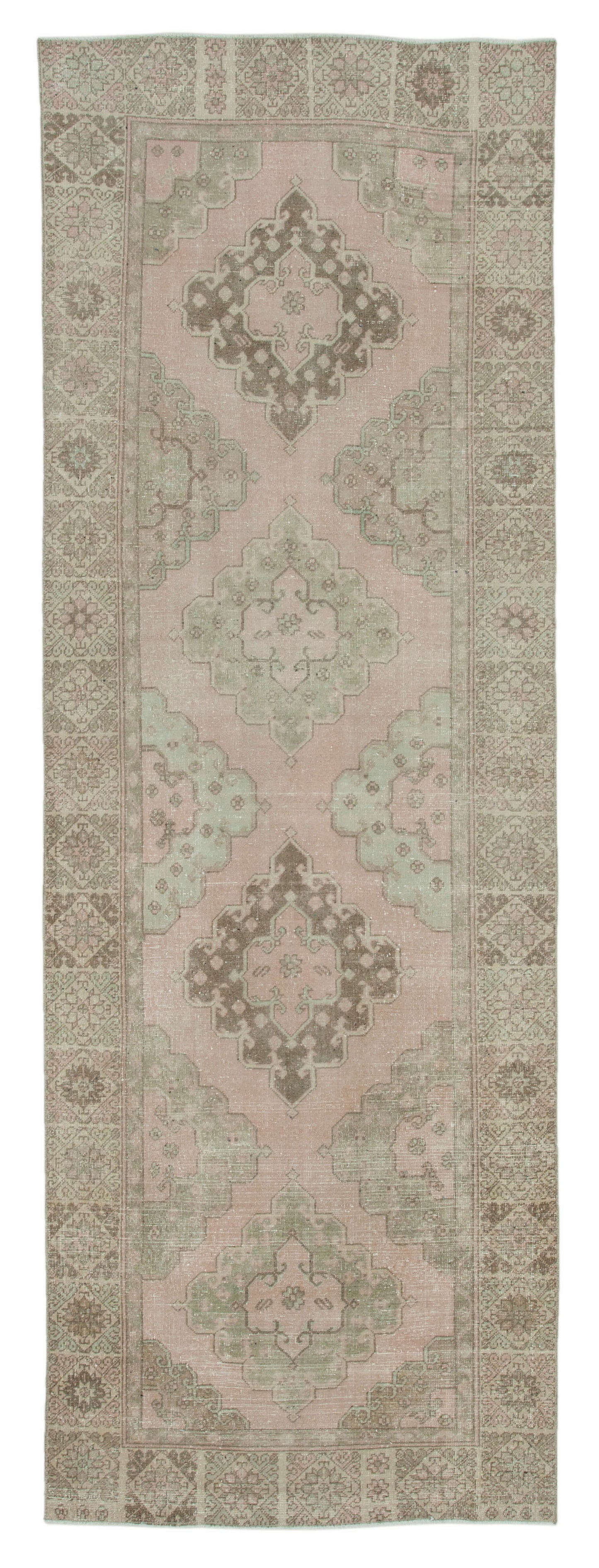 4x12 Beige Turkish Vintage Runner Rug - 28721