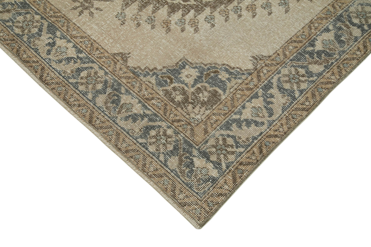 5x12 Beige Turkish Vintage Runner Rug - 28722