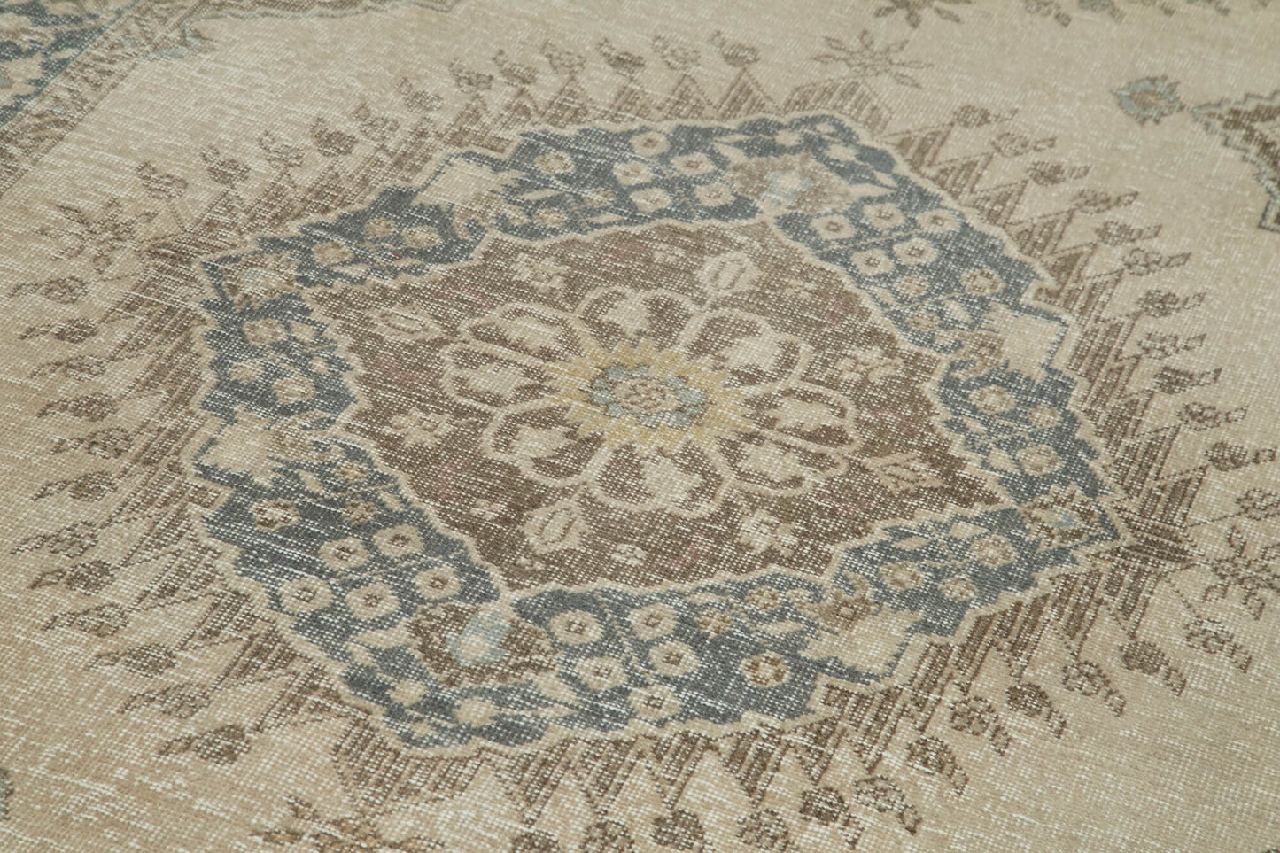 5x12 Beige Turkish Vintage Runner Rug - 28722