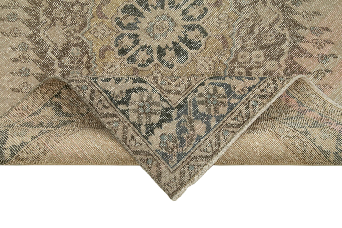 5x12 Beige Turkish Vintage Runner Rug - 28722