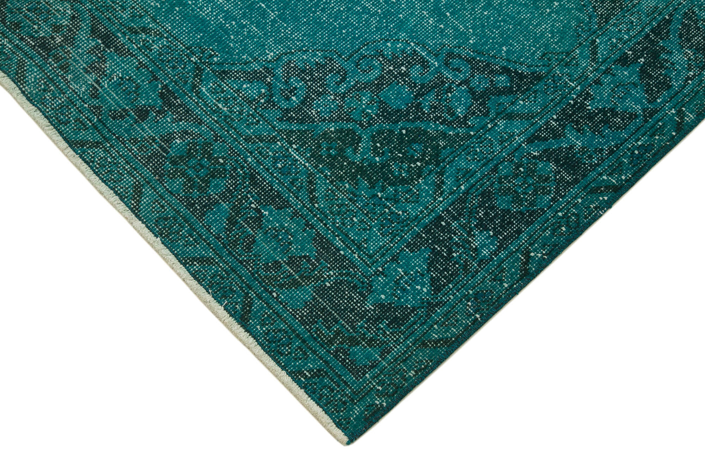 4x13 Turquoise Turkish Over Dyed Runner Rug - 28729