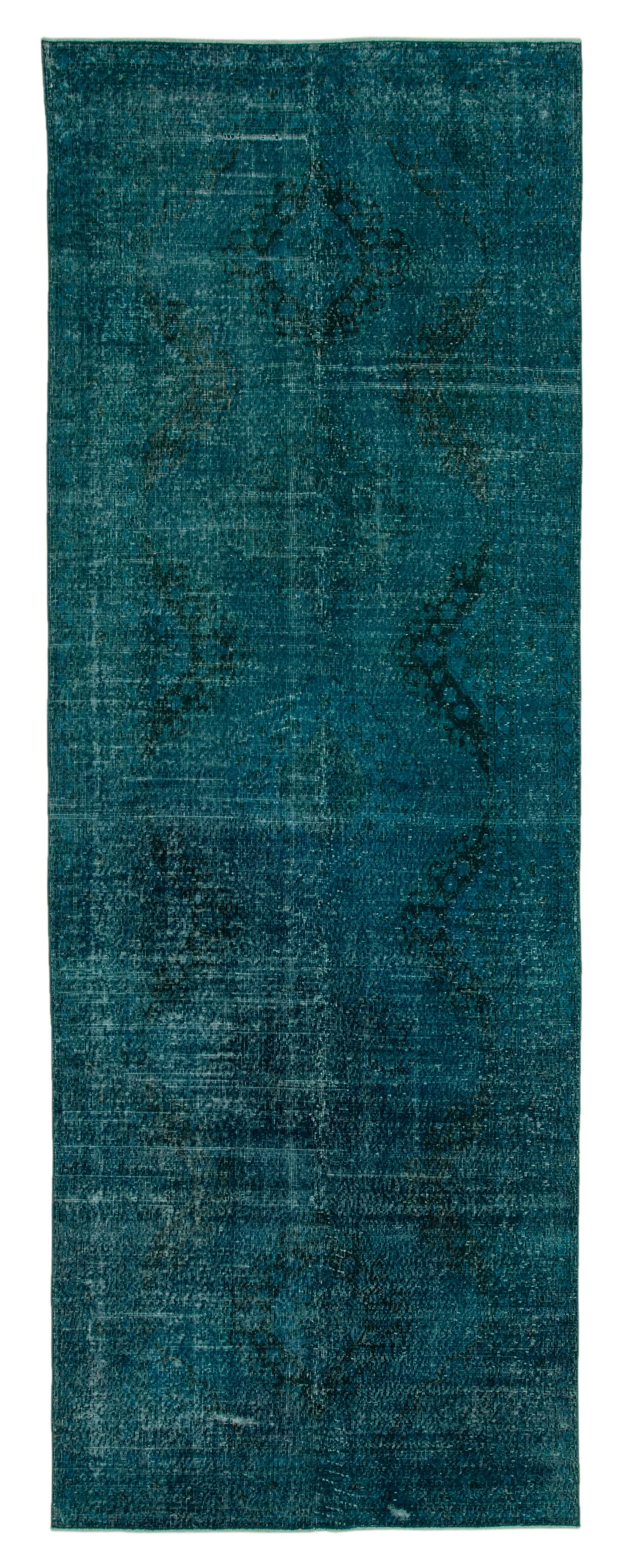 5x13 Turquoise Turkish Over Dyed Runner Rug - 28735