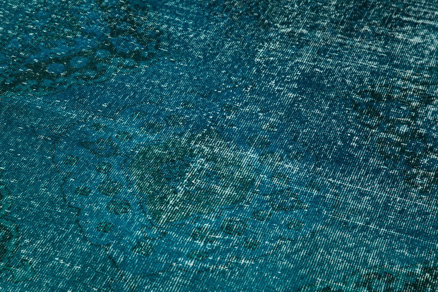 5x13 Turquoise Turkish Over Dyed Runner Rug - 28735