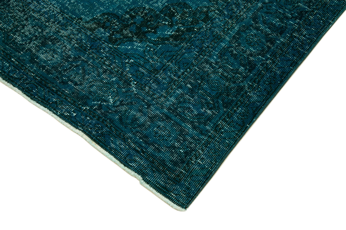 5x13 Turquoise Turkish Over Dyed Runner Rug - 28736