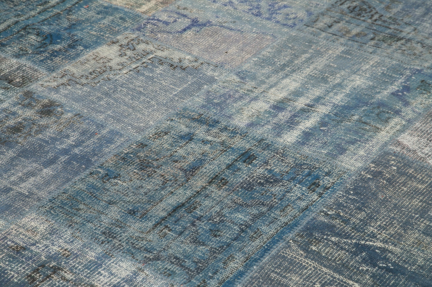10x13 Blue Patchwork Rug - 28846