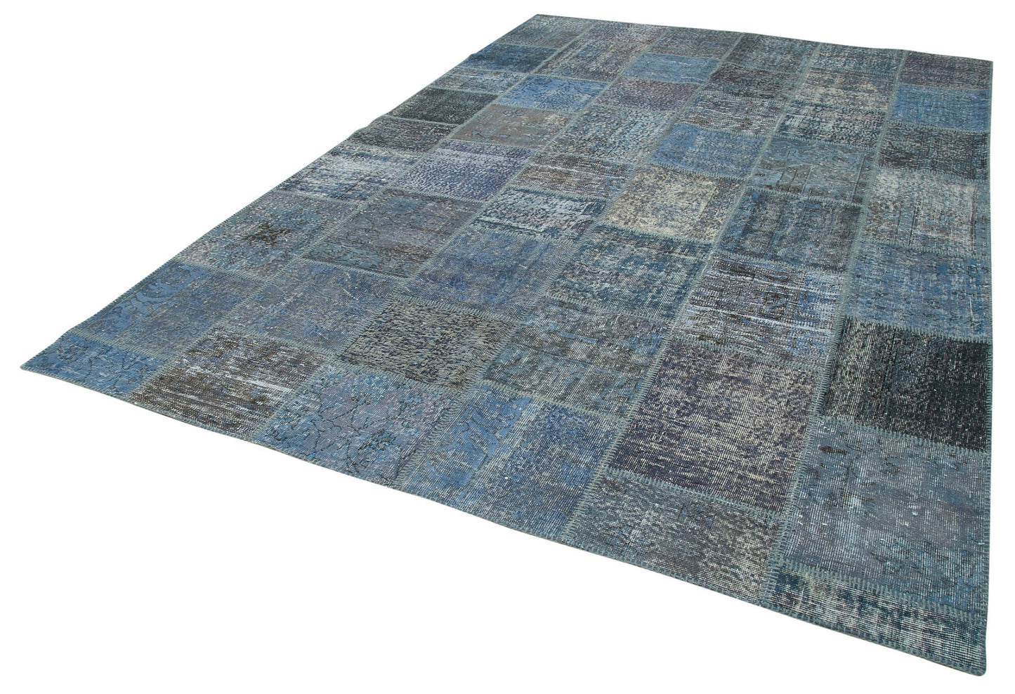 8x12 Blue Patchwork Rug- 28863