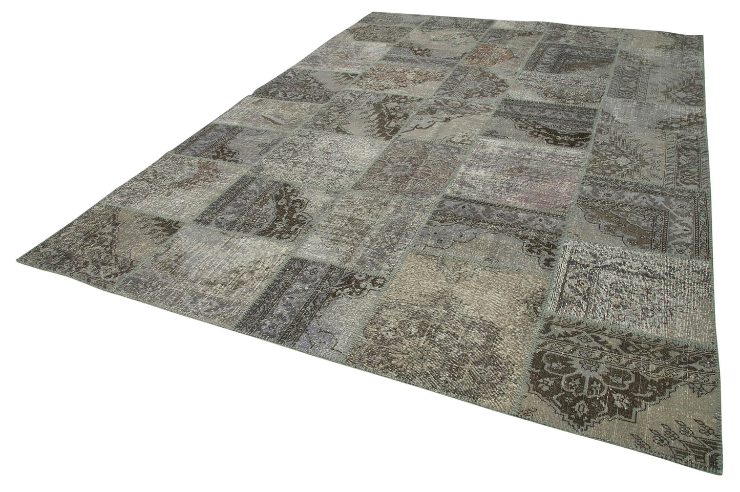 8x12 Grey Patchwork Rug- 28876
