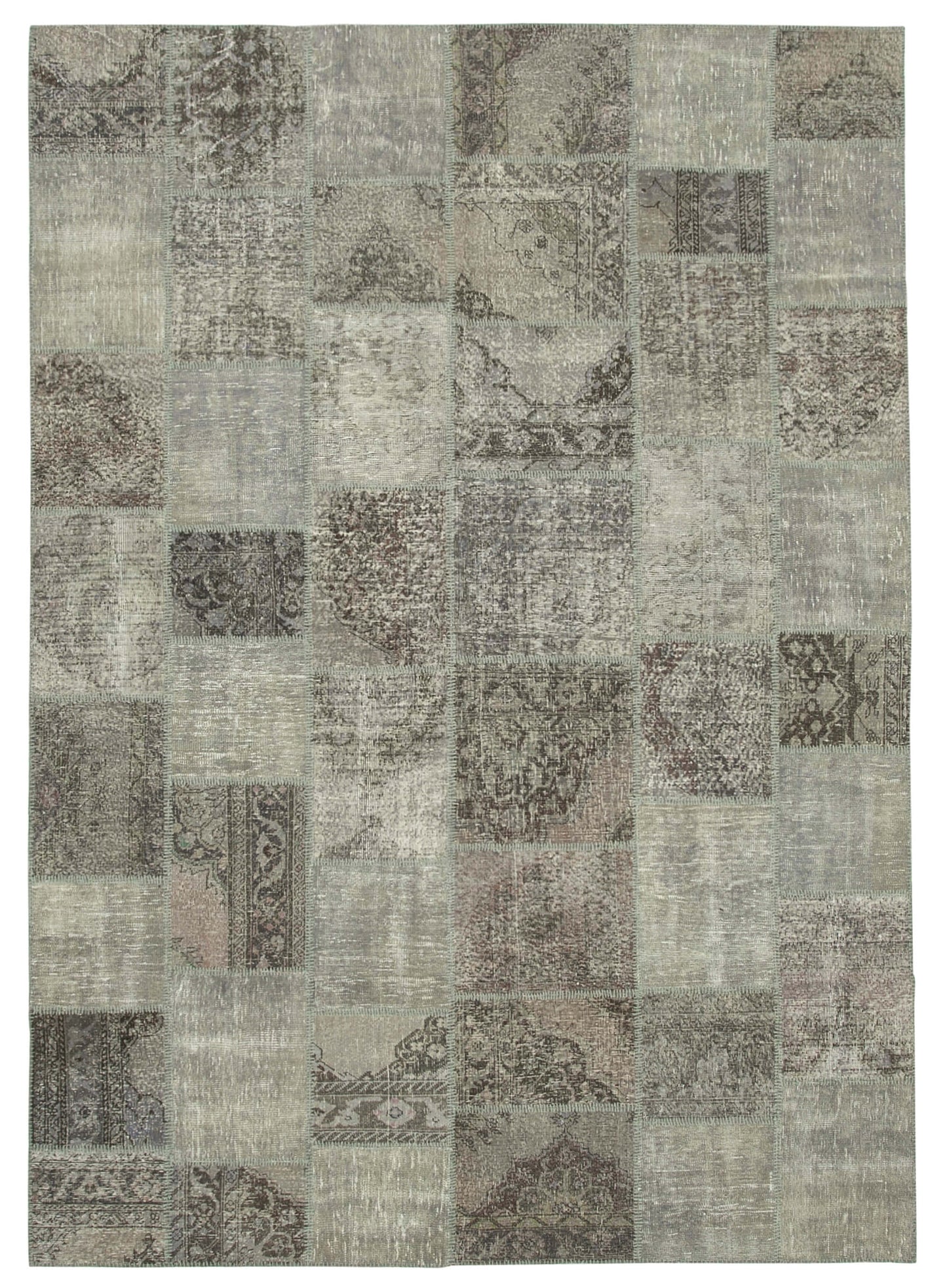 8x12 Grey Patchwork Rug- 28879