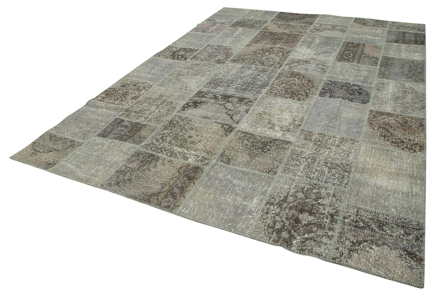 8x12 Grey Patchwork Rug- 28879