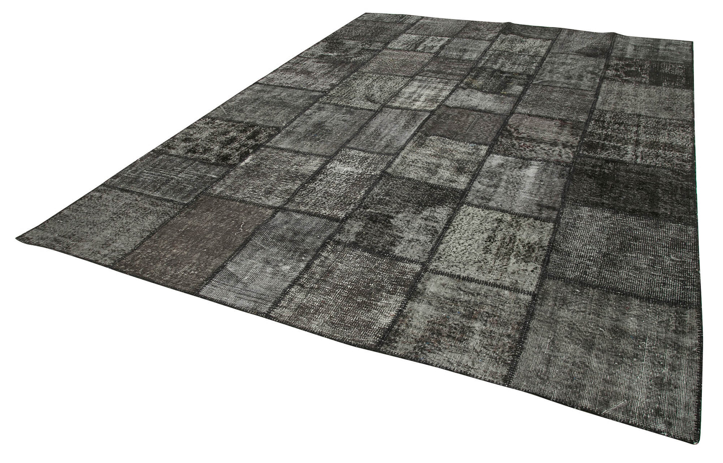 8x11 Black Patchwork Rug- 28880