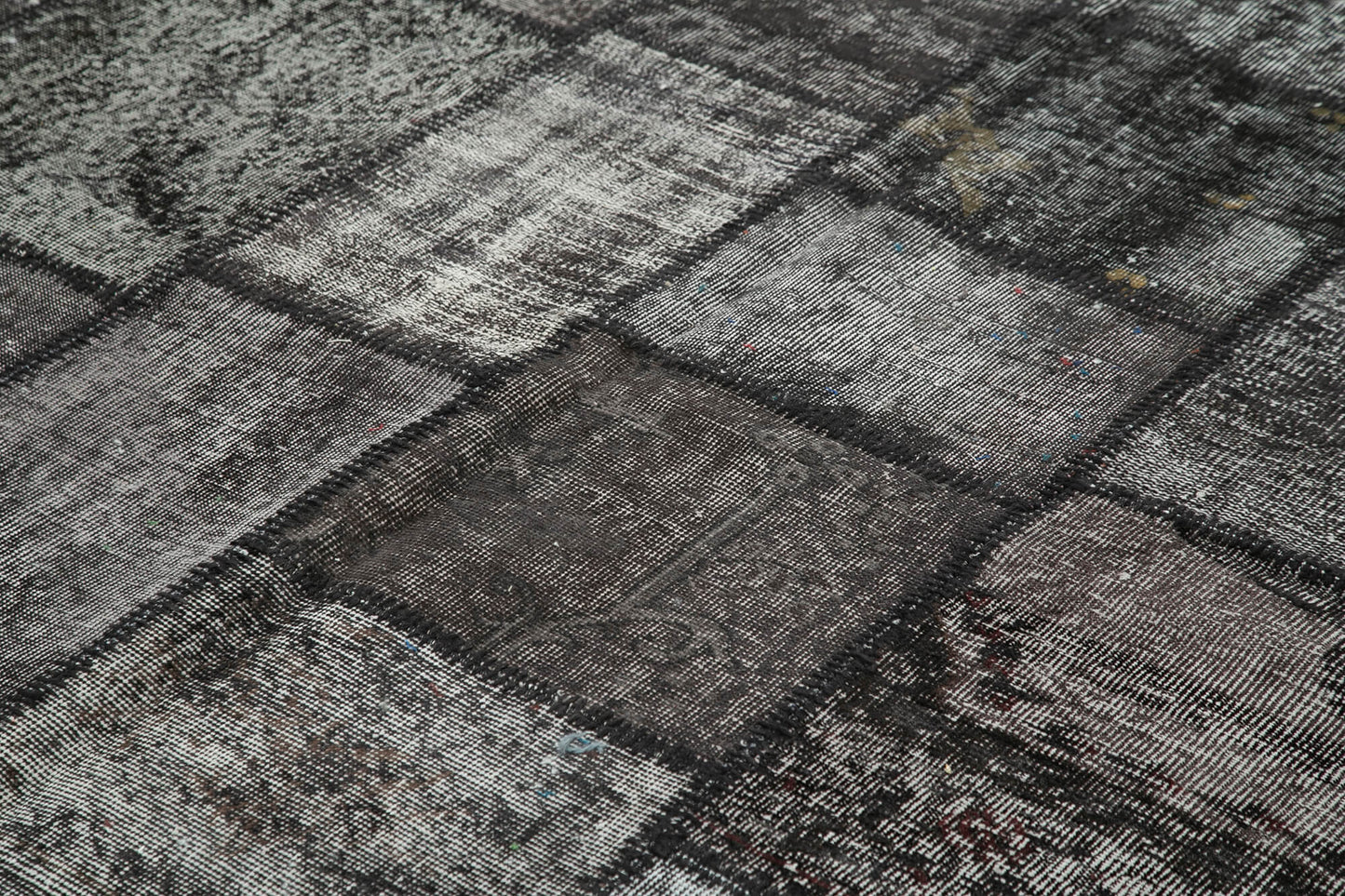 8x11 Black Patchwork Rug- 28880