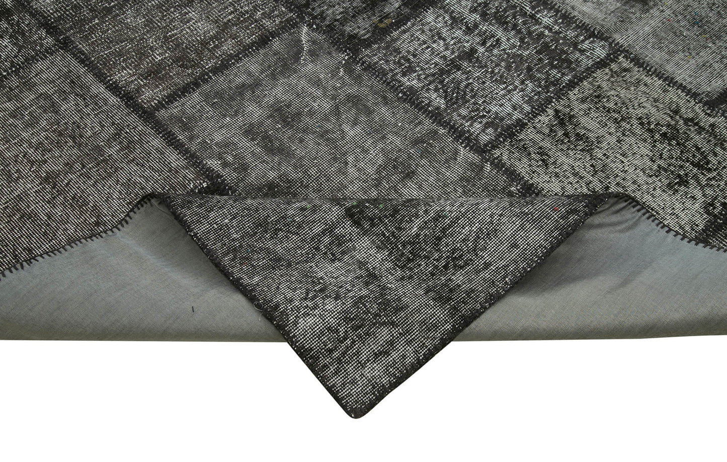 8x11 Black Patchwork Rug- 28880