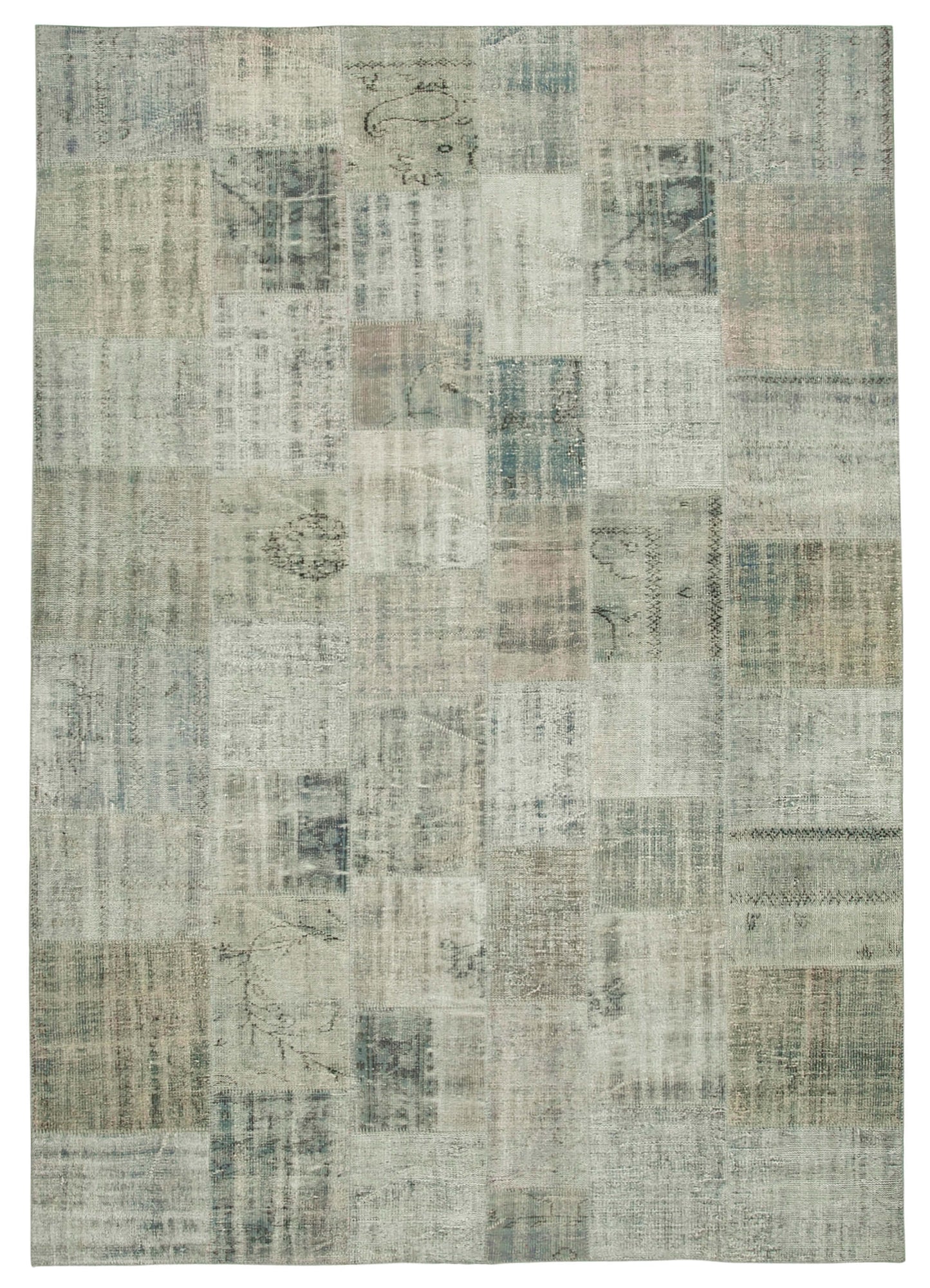 8x12 Blue Patchwork Rug- 28888