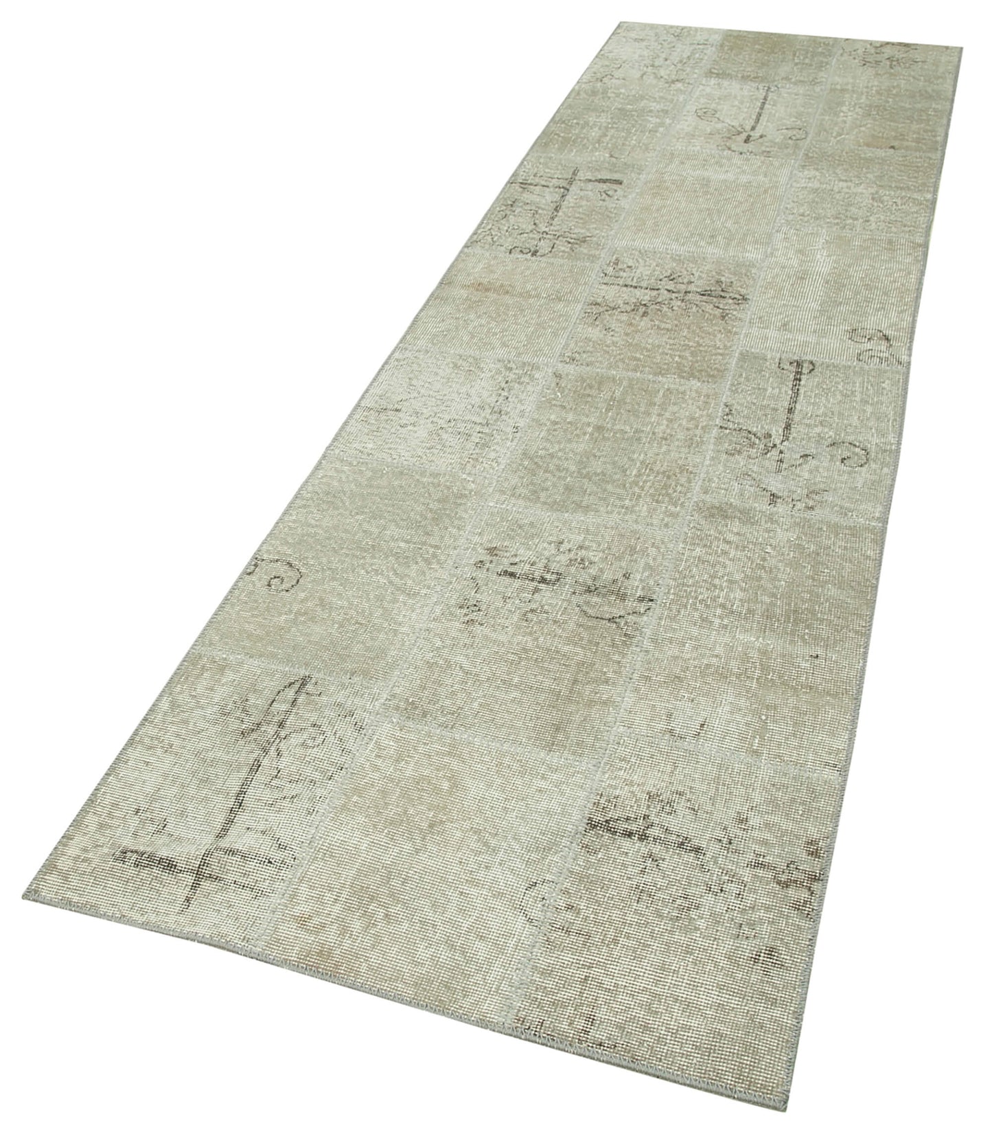 3x10 Beige Patchwork Runner Rug - 28977