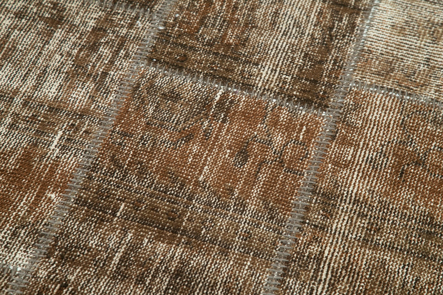 3x9 Brown Patchwork Runner Rug - 28995