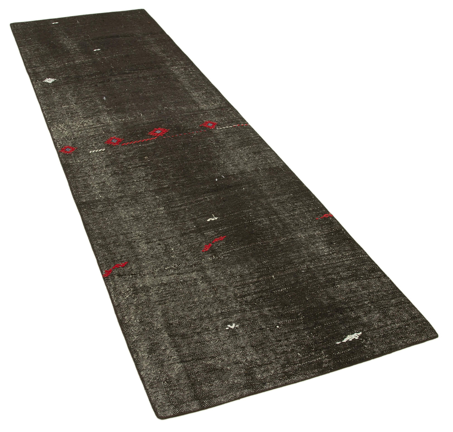 3x10 Brown Oriental Kilim Runner Rug - 29201