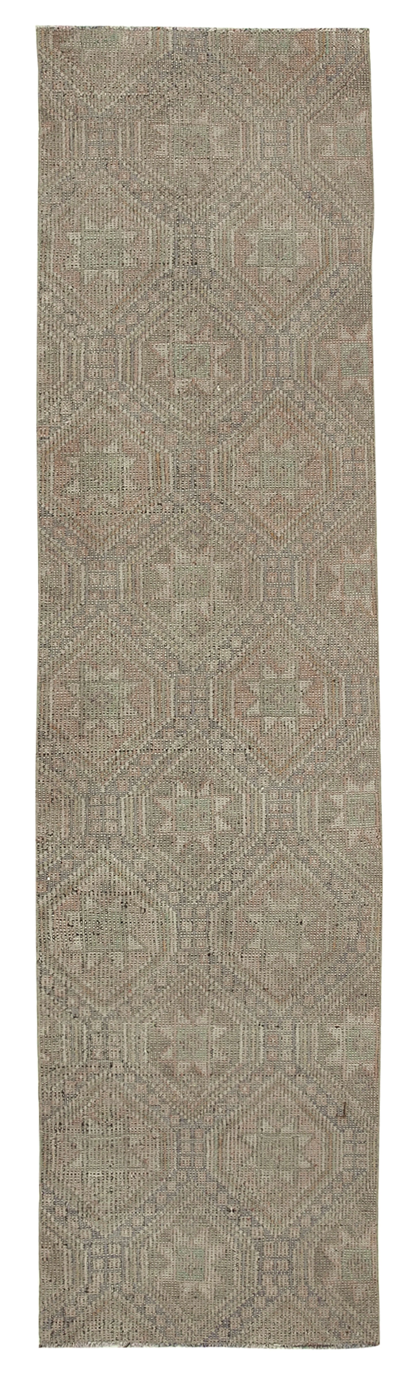2x10 Grey Oriental Kilim Runner Rug - 29225