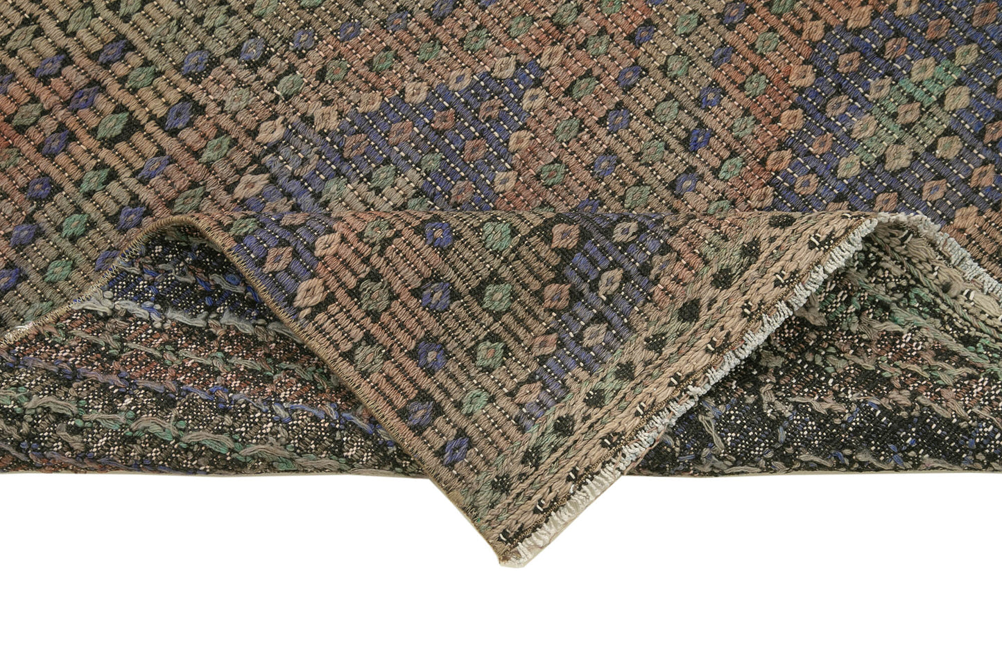 3x9 Brown Oriental Kilim Runner Rug - 29227
