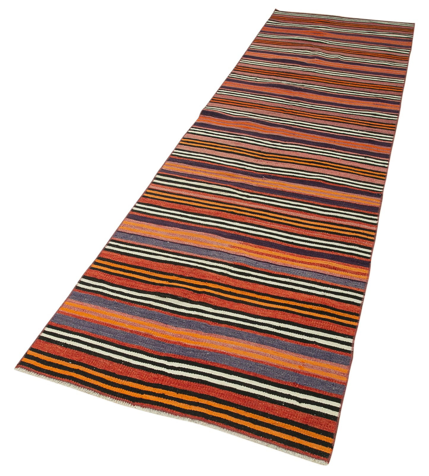3x11 Multicolor Oriental Kilim Runner Rug - 29252
