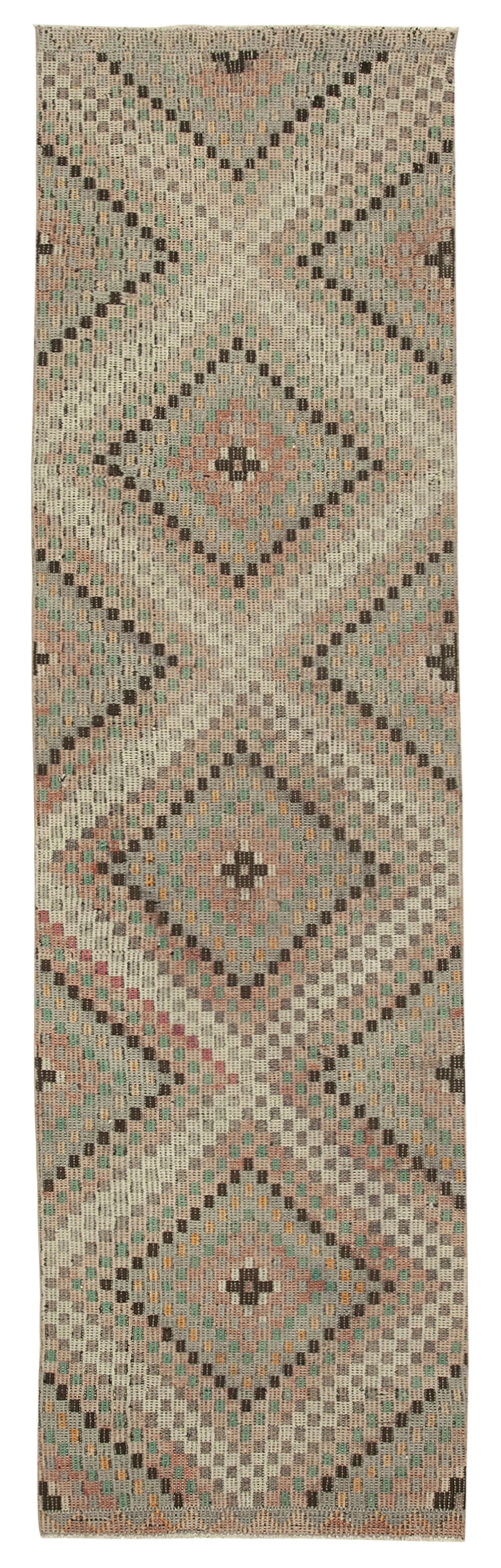 3x10 Beige Oriental Kilim Runner Rug - 29269