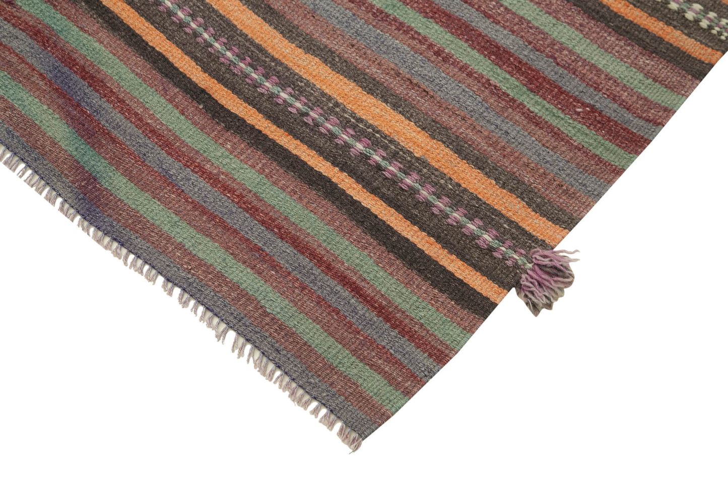 4x9 Orange Oriental Kilim Rug - 29321