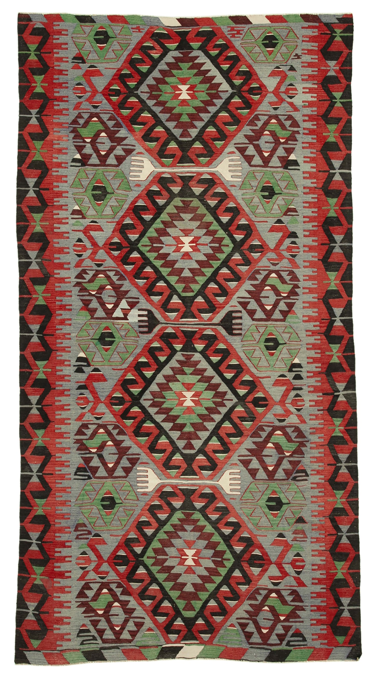 5x10 Red Oriental Kilim Rug - 29458