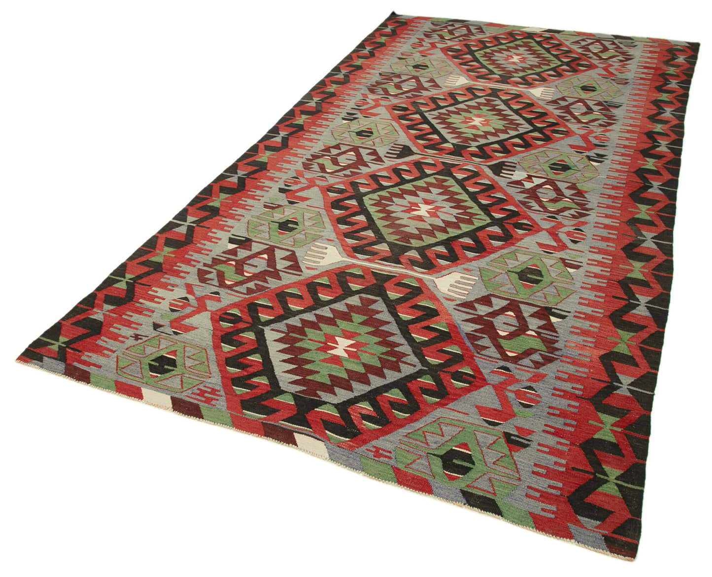 5x10 Red Oriental Kilim Rug - 29458