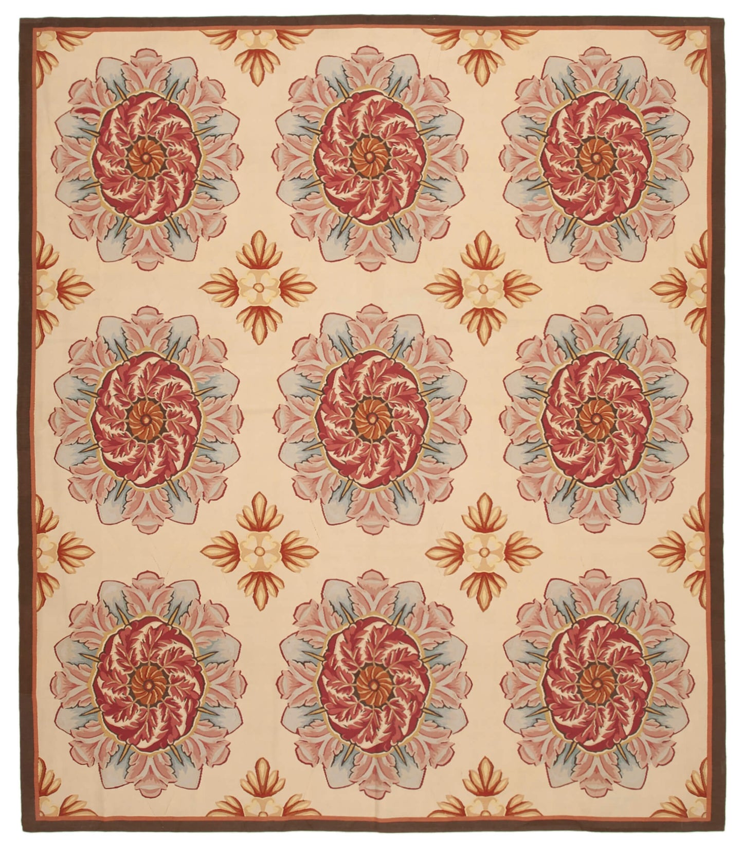 10x12 Beige Aubusson Kilim - 29470