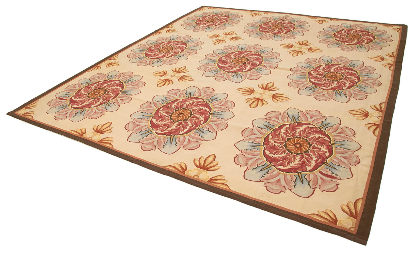 10x12 Beige Aubusson Kilim - 29470