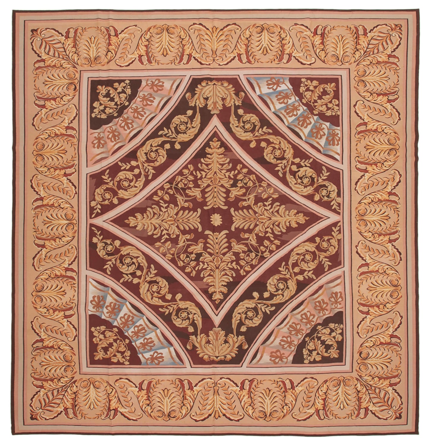 12x13 Pink Aubusson Kilim - 29472
