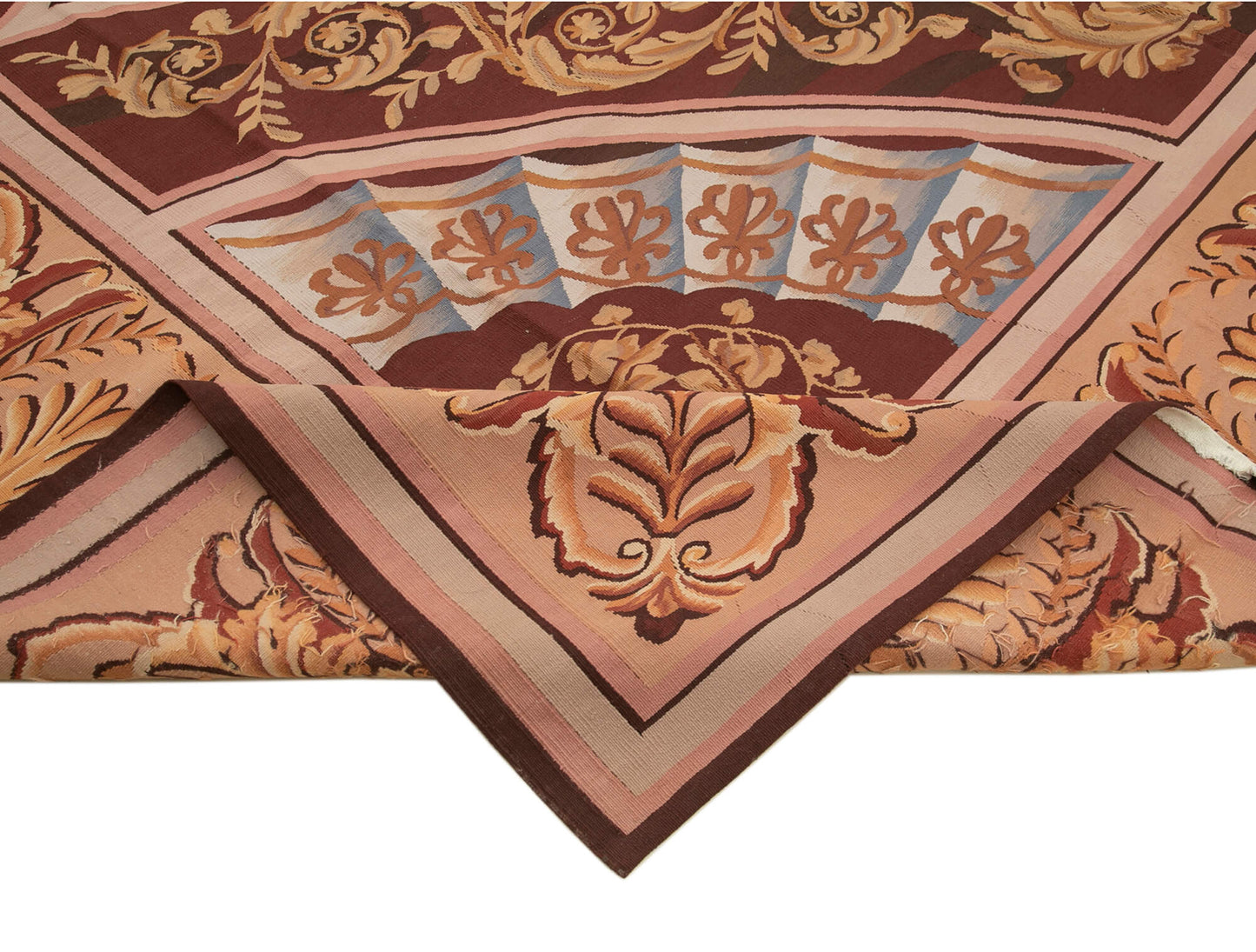 12x13 Pink Aubusson Kilim - 29472