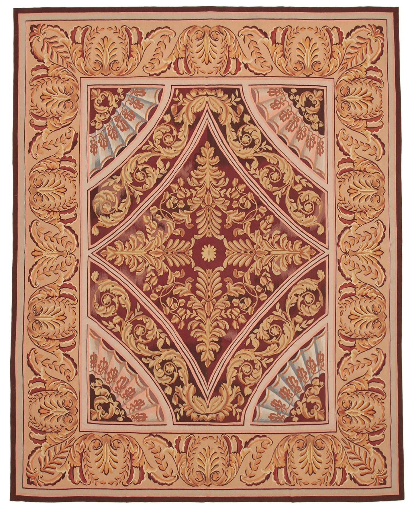 9x11 Pink Aubusson Kilim - 29477