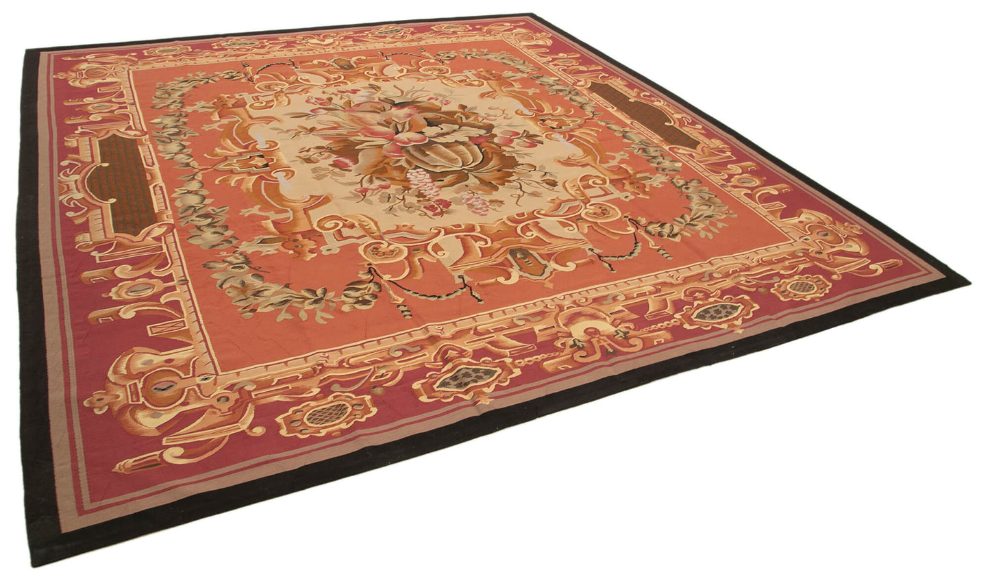 10x11 Pink Aubusson Kilim - 29487
