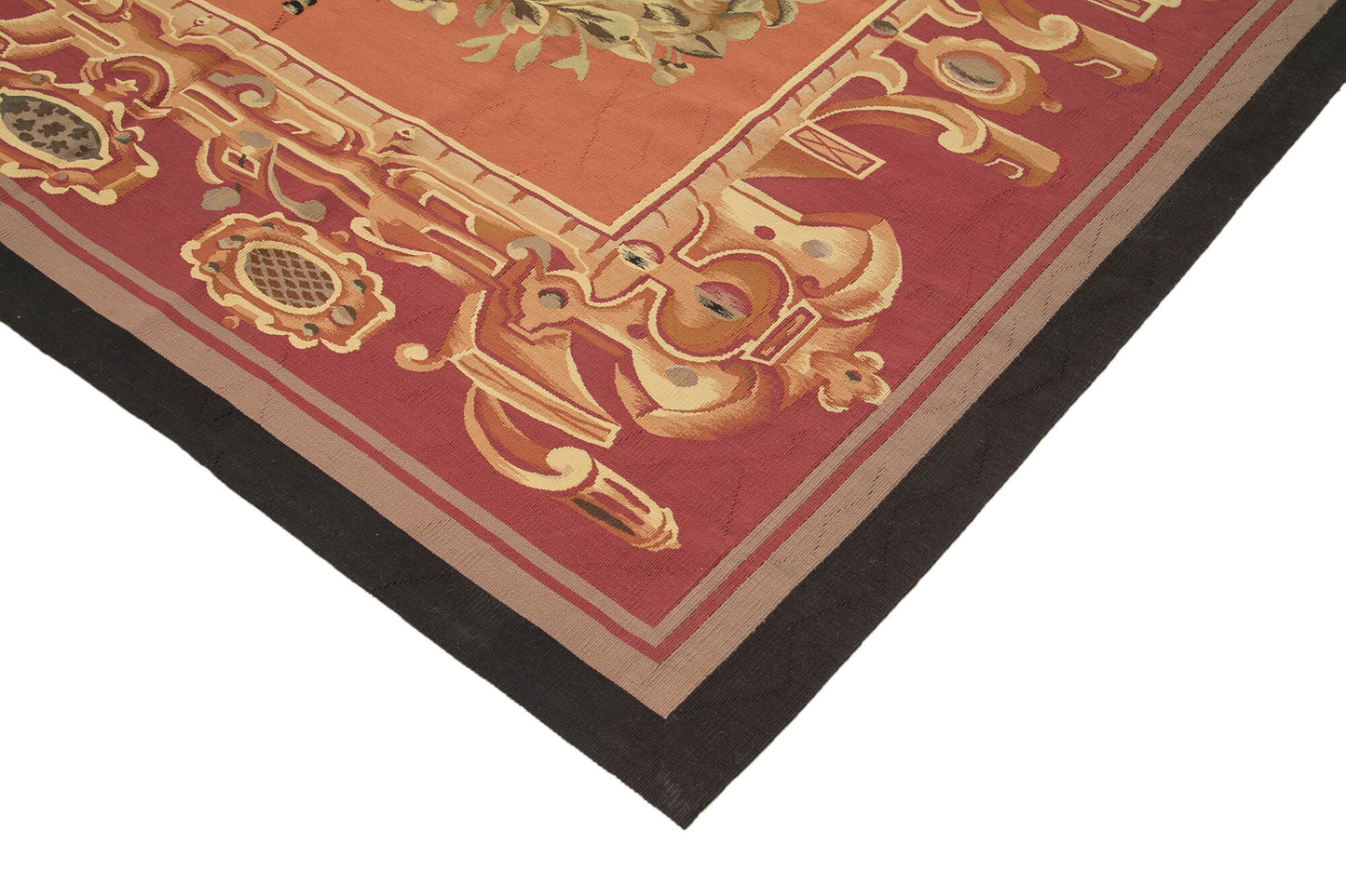 10x11 Pink Aubusson Kilim - 29487