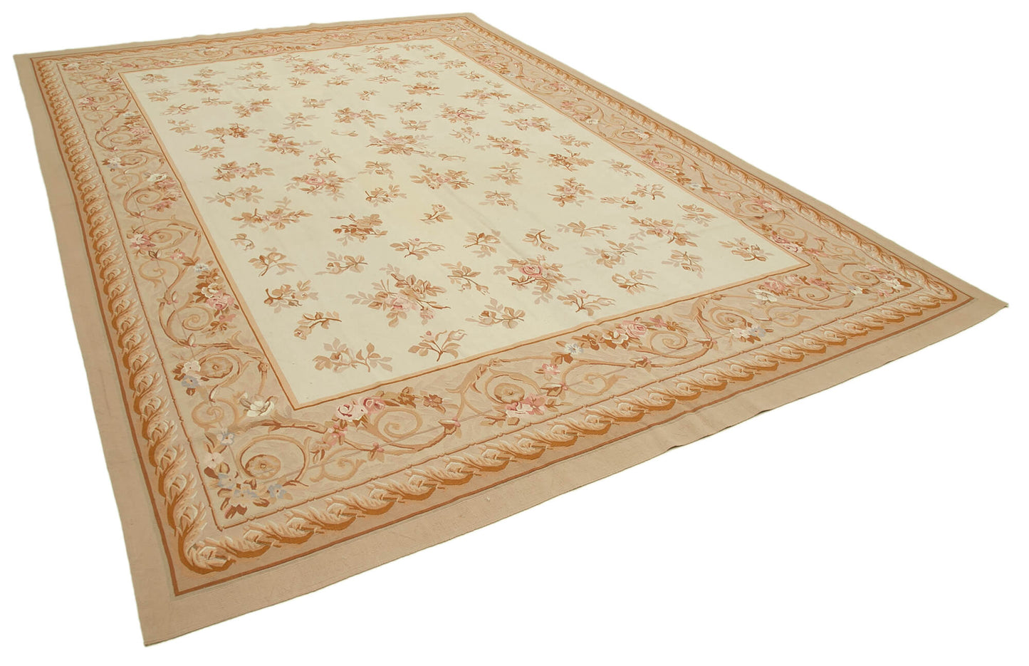 10x14 Beige Aubusson Kilim - 29495