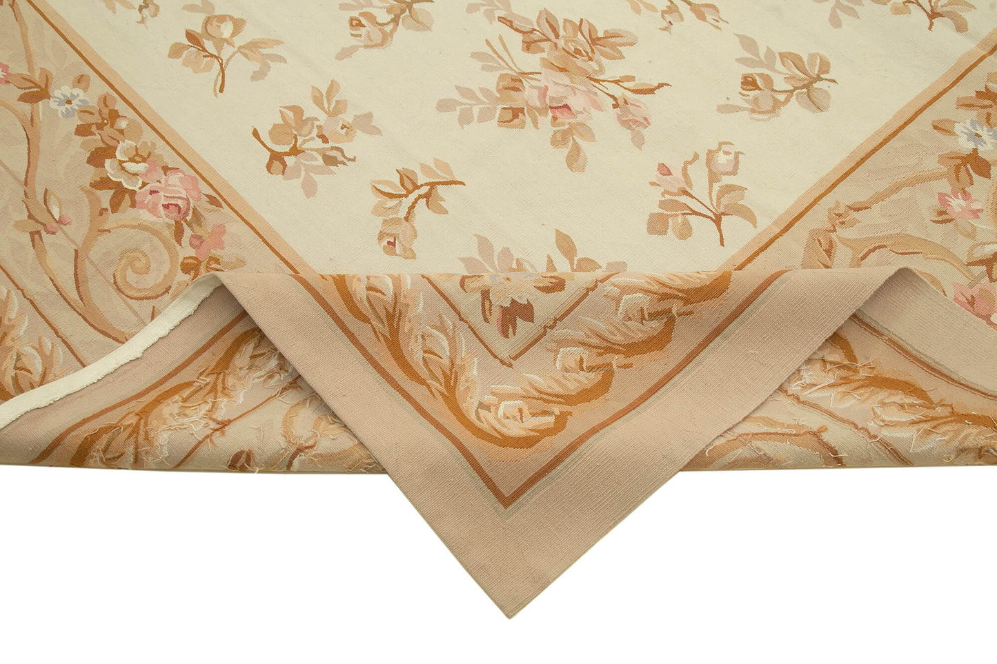 10x14 Beige Aubusson Kilim - 29495