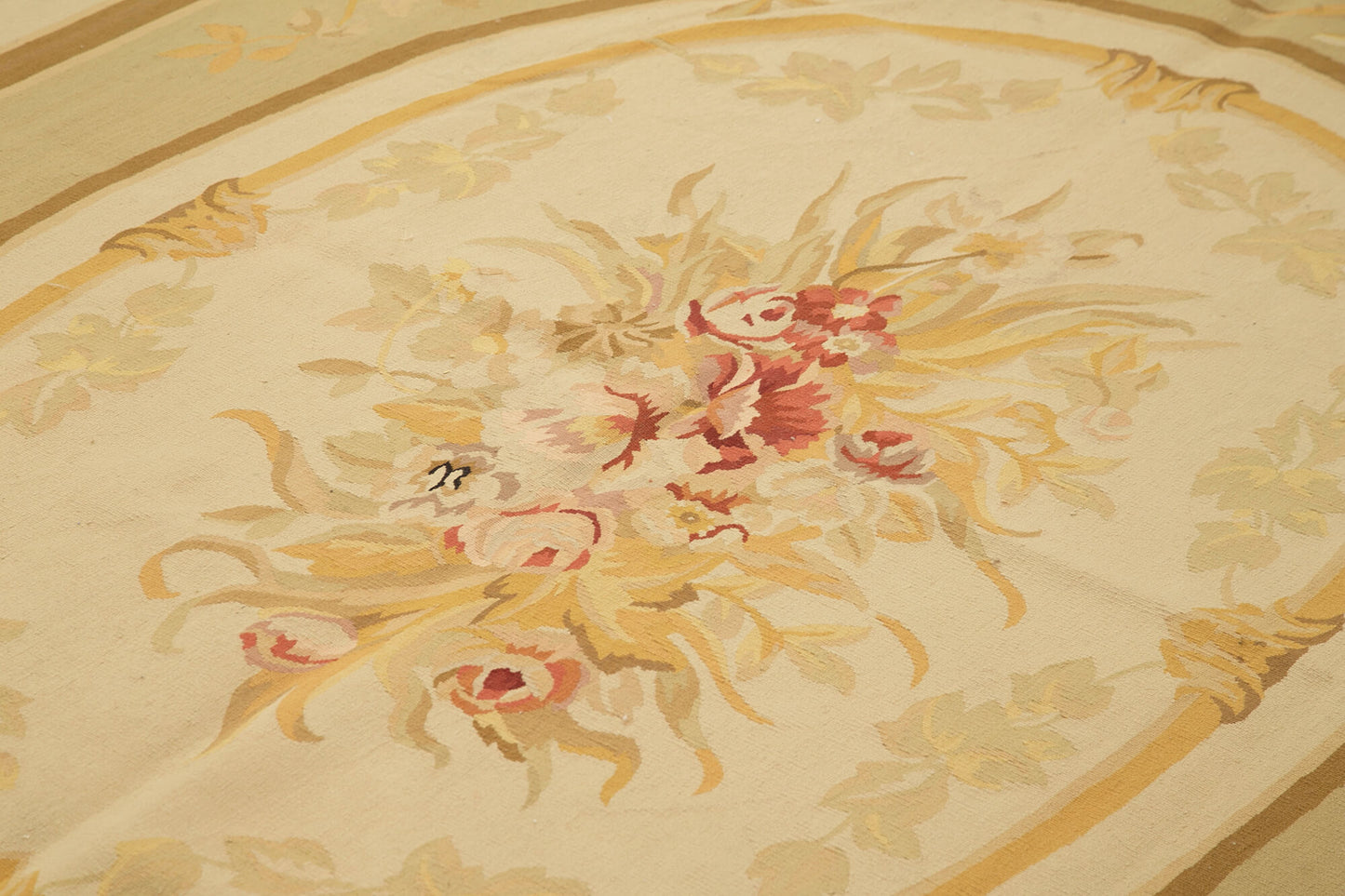 9x12 Beige Aubusson Kilim - 29521