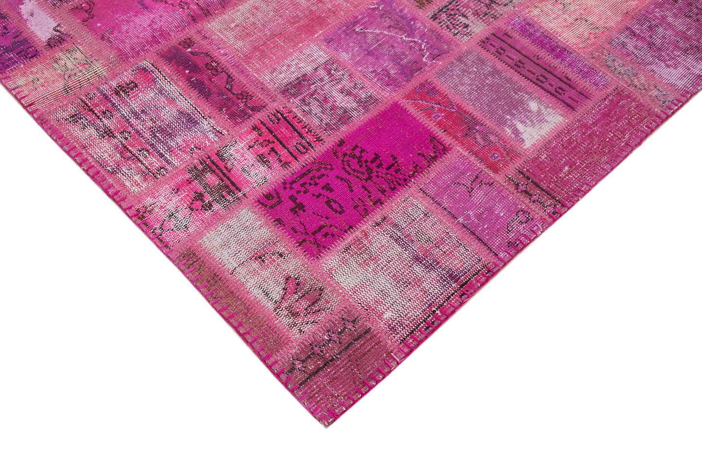 6x8 Pink Modern Patchwork Rug - 29561