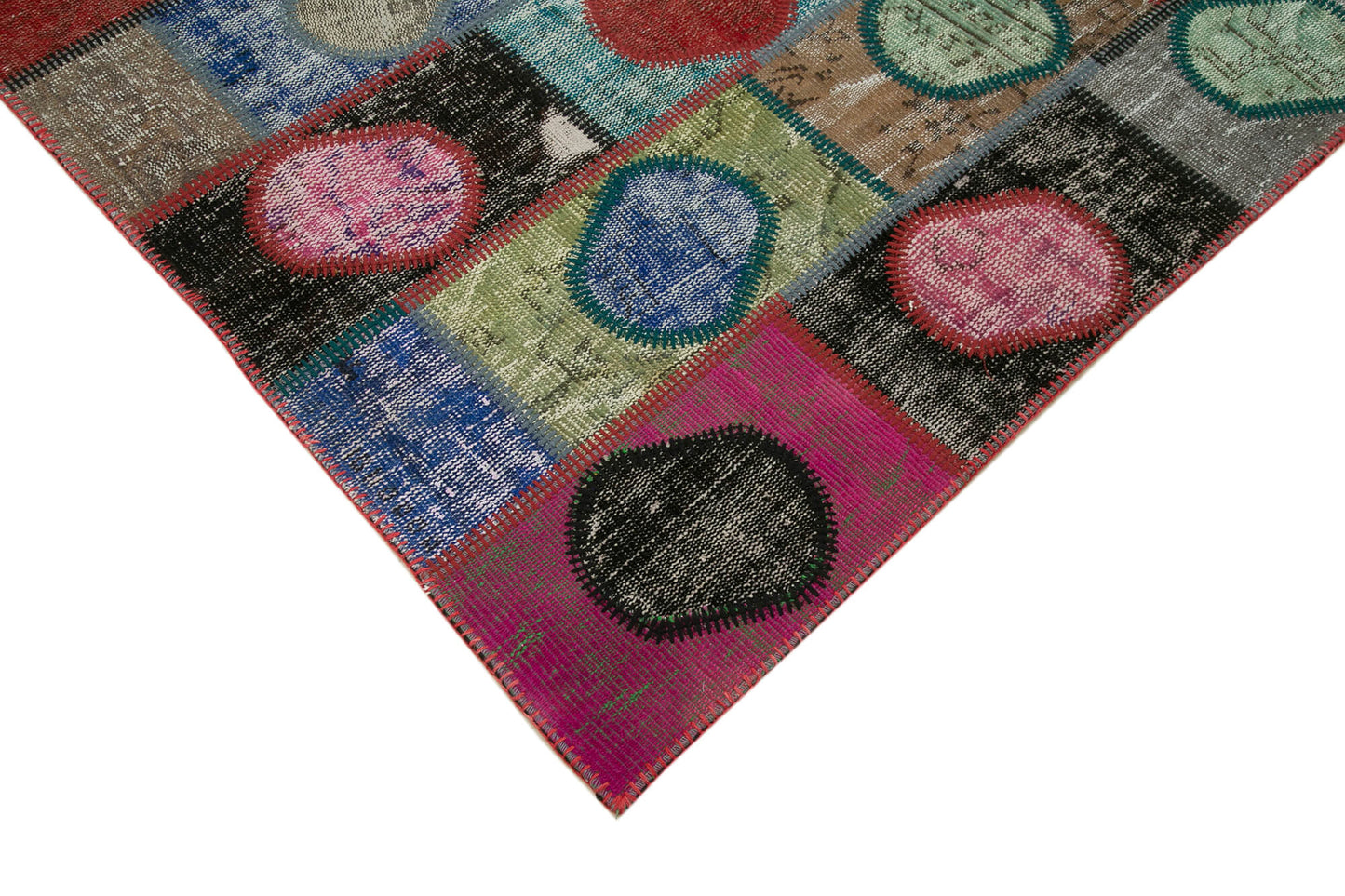 5x7 Multicolor Modern Patchwork Rug - 29564