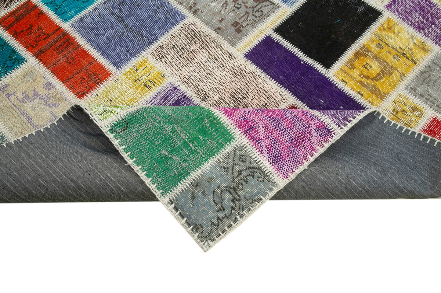 6x8 Multicolor Modern Patchwork Rug - 29572