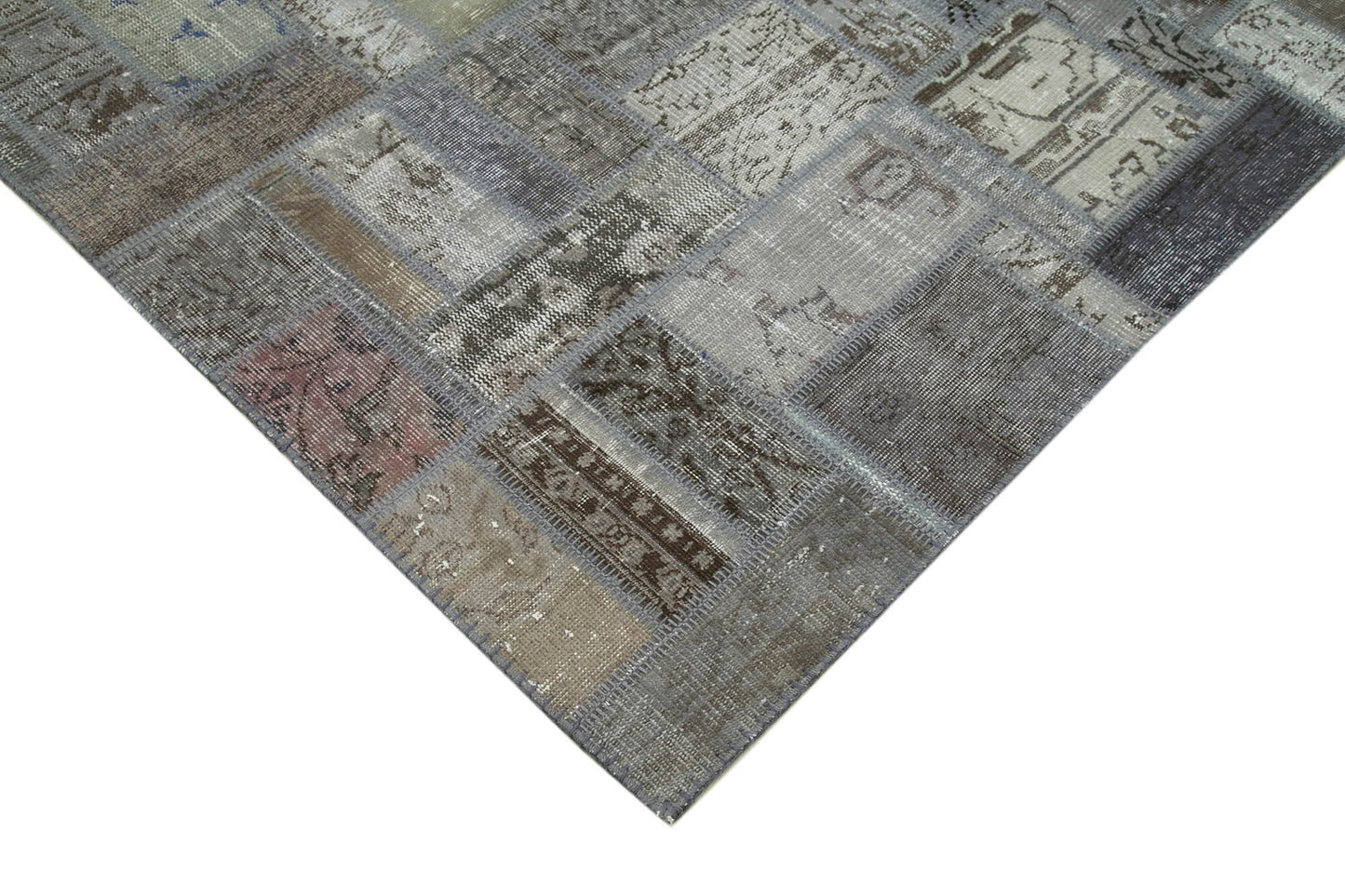 6x8 Grey Modern Patchwork Rug - 29573