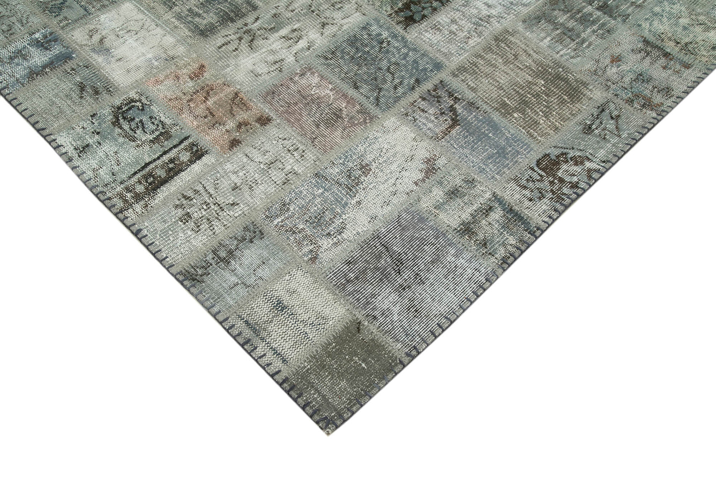 6x8 Grey Modern Patchwork Rug - 29581